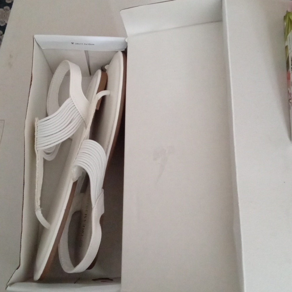 Dream Pairs White Sandals Minimalist Slip-On - Picture 5 of 7